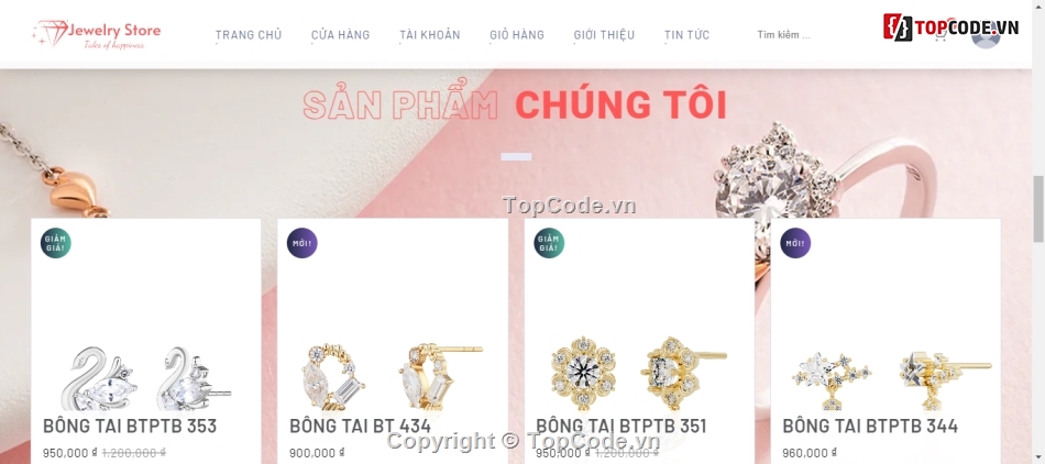 website bán trang sức,website php bán trang sức,web bán trang sức