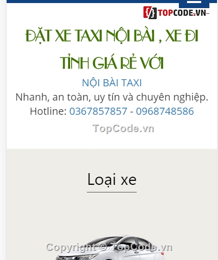 website taxi,web đặt xe,Code website đặt taxi nội bài,website đặt xe taxi nội bài