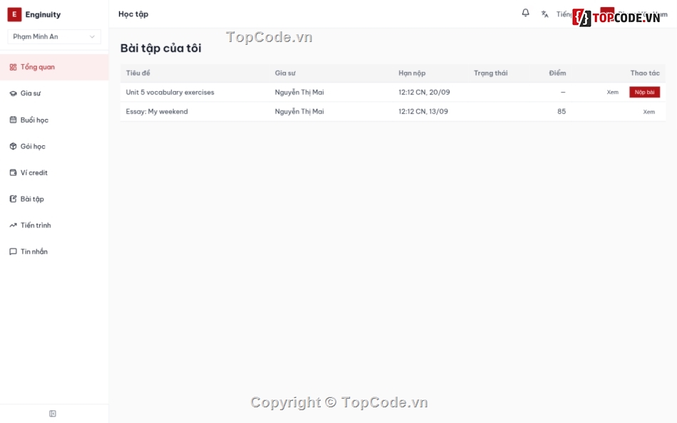 quản lý lớp học,code web,web quản lý