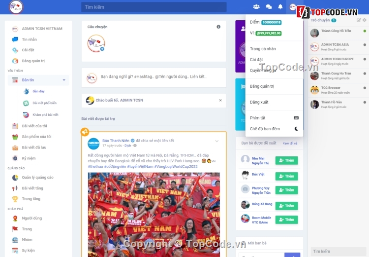 Source Code Mạng Xã Hội Giống Facebook,Mạng xã hội,Social Network,Source Code,Sngine,v2.6