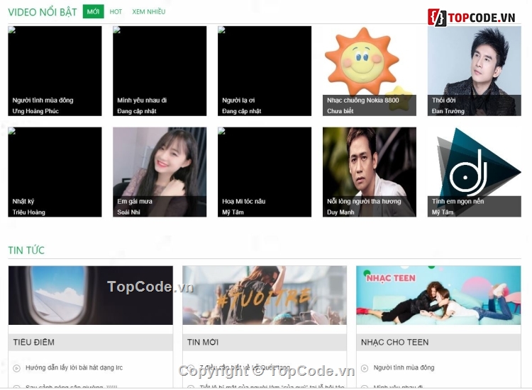 code web nghe nhạc,Web nghe nhạc,website nghe nhạc,Code Web nhạc