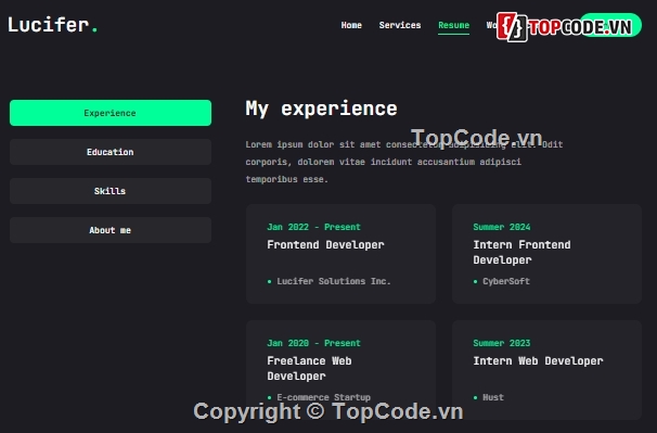 code web,portfolio,code web Profile cá nhân