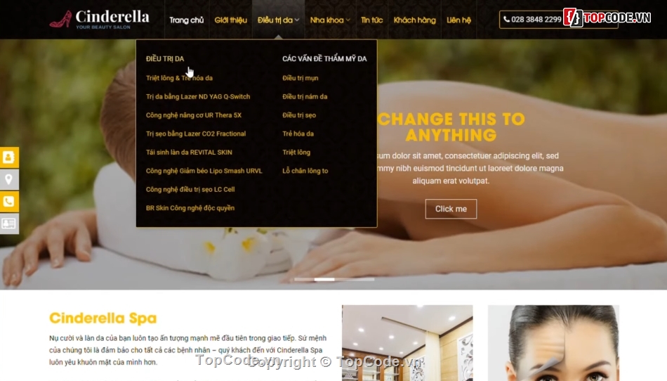 Full code website spa,code dịch vụ spa,code web spa