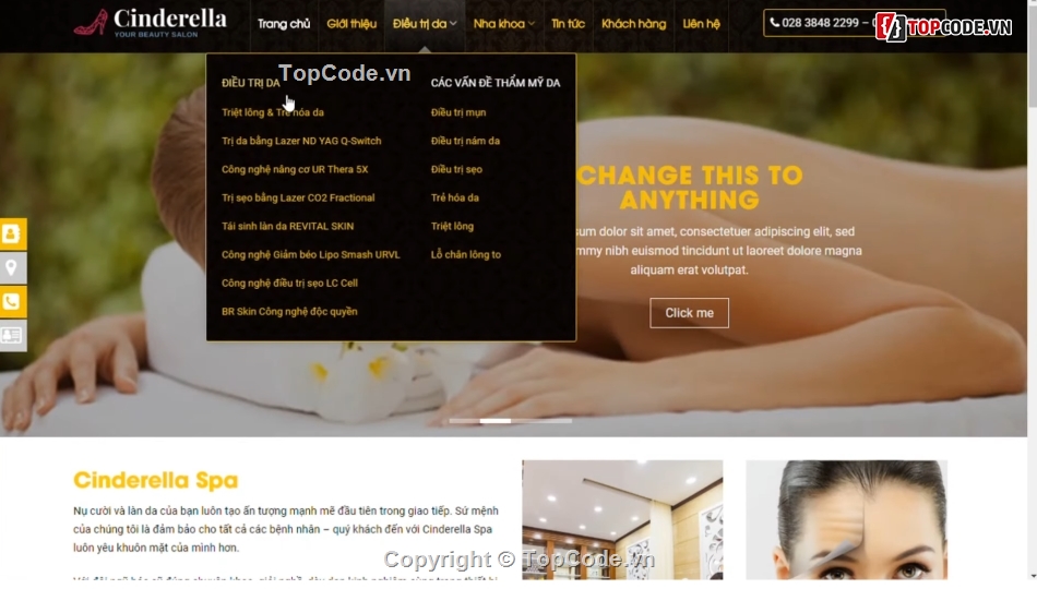 Full code website spa,code dịch vụ spa,code web spa