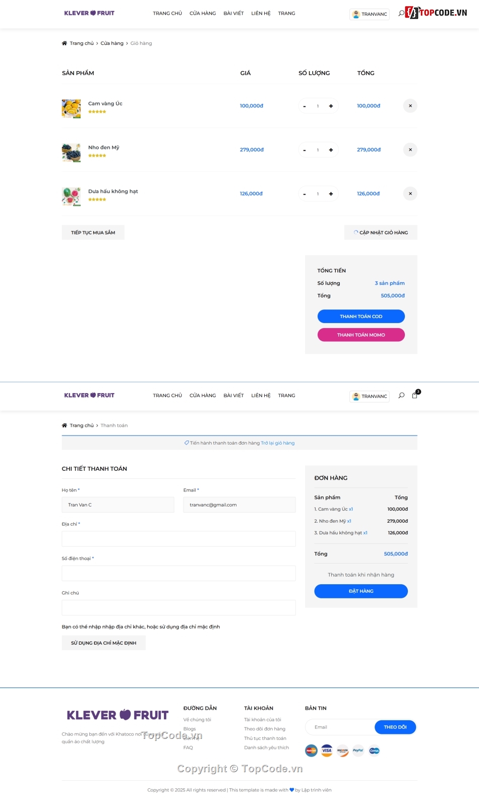 website trái cây,web bán trái cây,web trái cây,php mysql,dự án bán trái cây,website php mysql