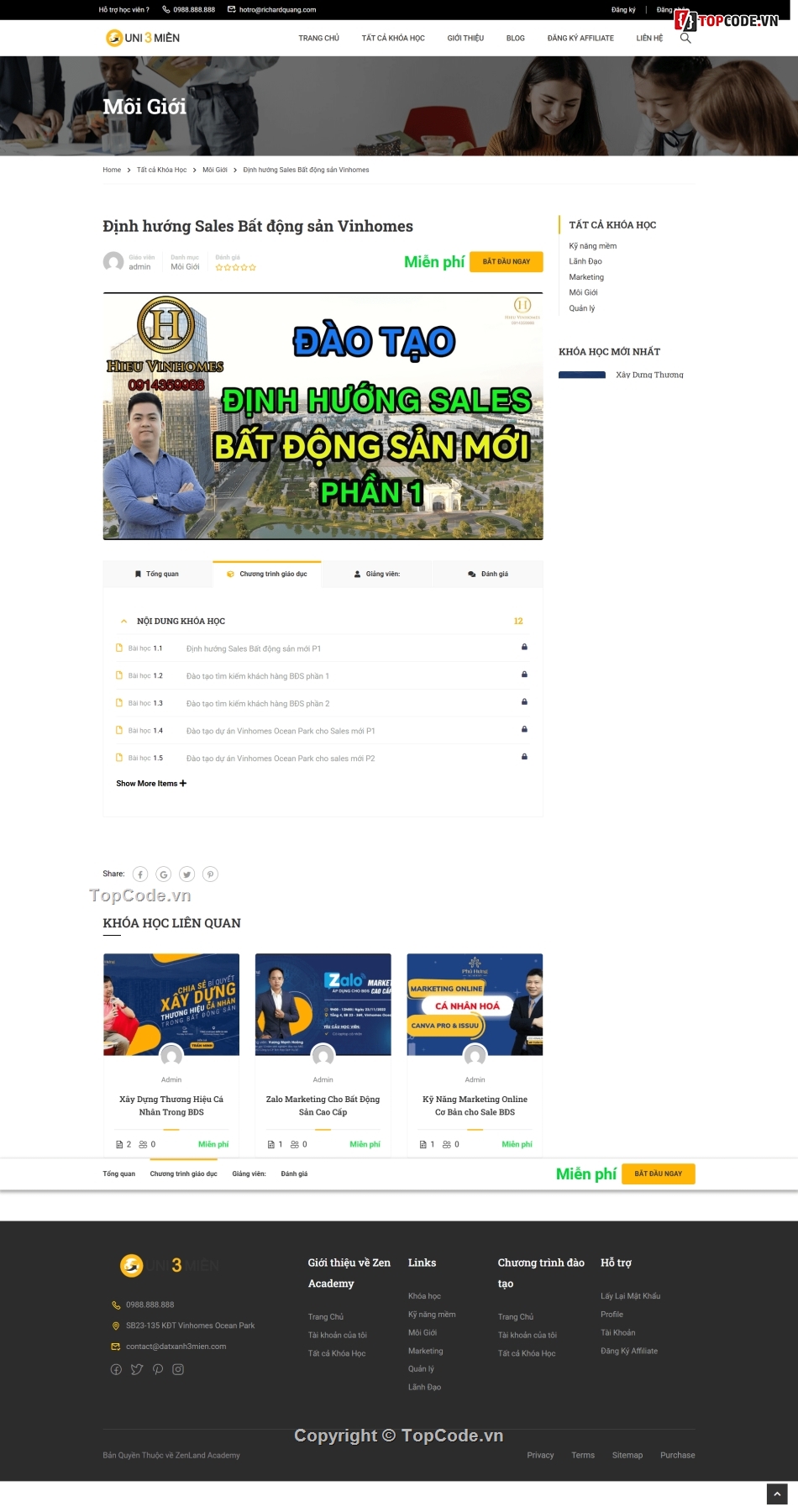 Web học trực tuyến,Khoá Học Online,website bán khóa học,website khóa học,website wordpress,theme wordpress