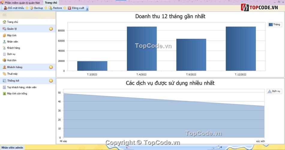 quản lý quán net,Code C# mô hình 3 lớp,quản lý quán net  winform,devexpress,c# quản lý quán net,Code quản lý quán net