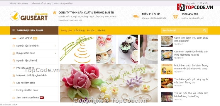 Website bán hàng,share website bán hàng,Website bán bánh,Website bán bánh ngọt