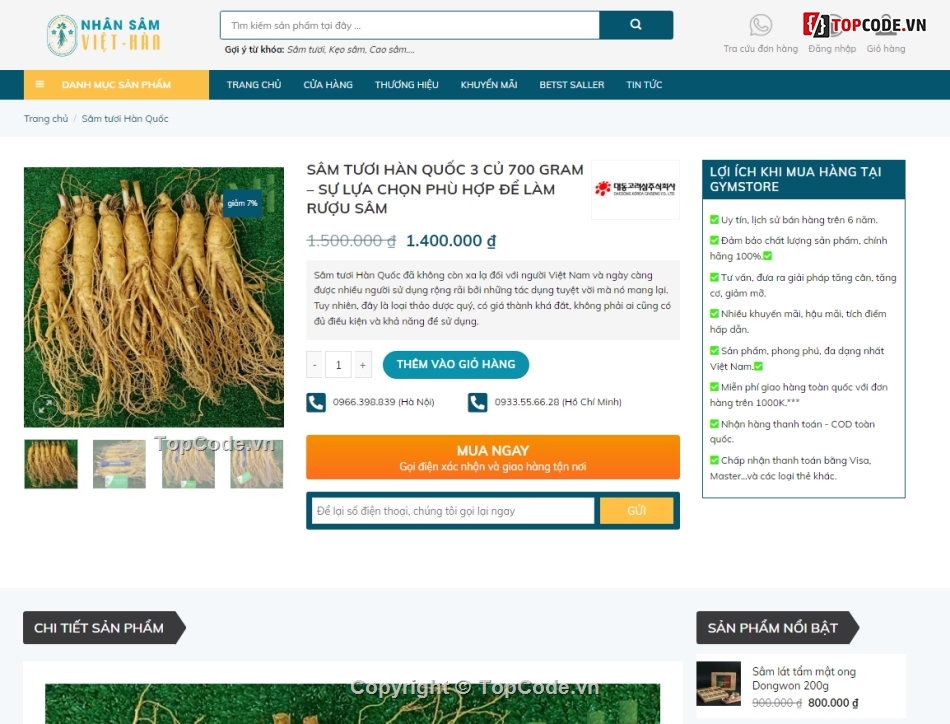 Full code website bán hàng,Web bán nhân sâm,Nhân sâm,Website bán nhân sâm,code web bán sâm,code web nhân sâm