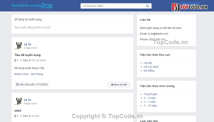 website đăng tin tuyển dụng,website tuyển dụng,share website đăng tin tuyển dụng,fullcode website tuyển dụng,website việc làm,website viec lam