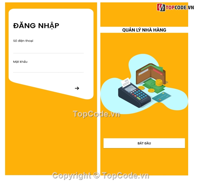 App quản lý nhà hàng,code quản lý android,nhà hàng,nhà hàng android