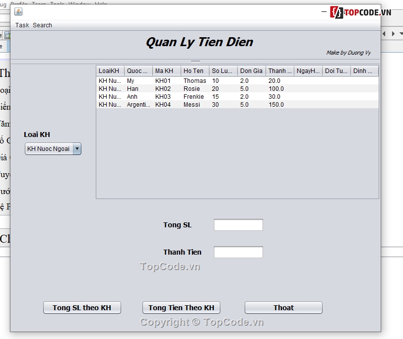 quản lý tiền điện Java Swing,Source Code quản lý tiền điện,code java quản lý tiền điện,java swing quản lý tiền điện