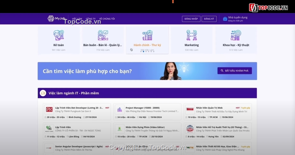 Đồ án website tuyển dụng,website tìm việc làm,tuyển dụng,code tuyển dụng,Dự án website,Đồ án tốt nghiệp
