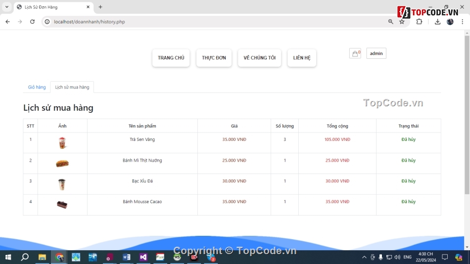 source code trà sữa,đồ án tốt nghiệp,code php,code bán đồ,đặt đồ ăn,đồ án php