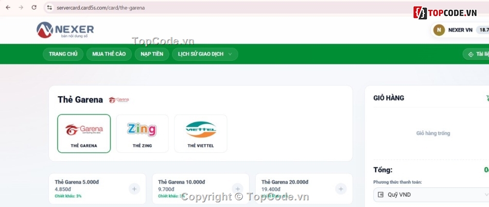 source code nạp thẻ,code gạch thẻ cào,script bán thẻ game,laravel nạp game,code đổi thẻ cào,web bán thẻ cào tự động