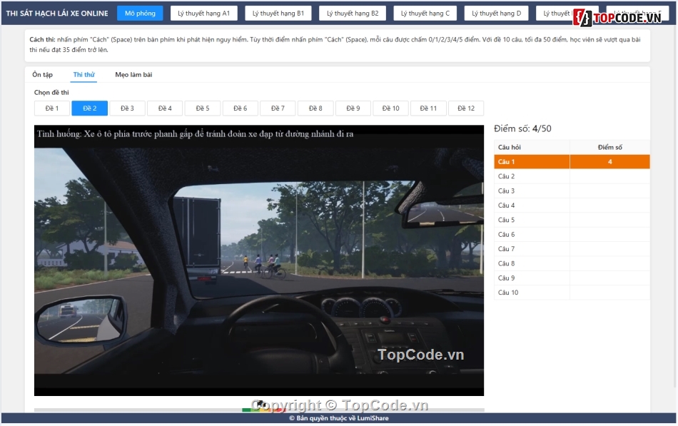 Full source code hệ thống thi sát hạch lái xe,source code      database,source code,code source