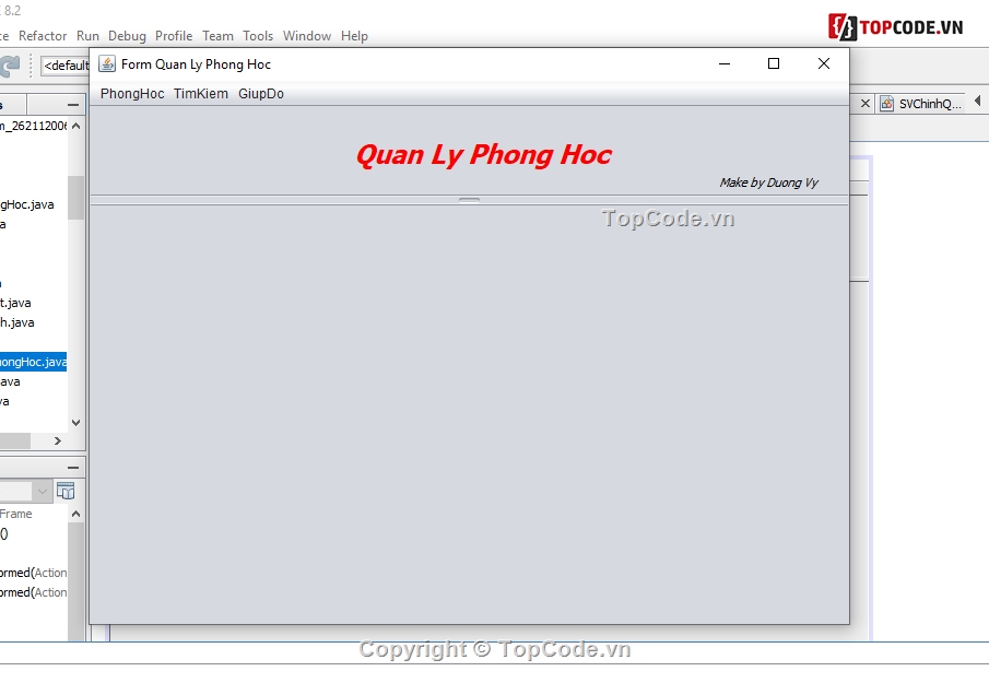 code quản lý phòng học Java Swing,Code đồ án quản lý phòng học,quản lý phòng học java