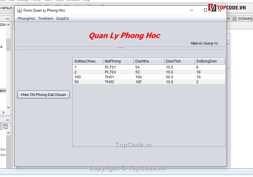 code quản lý phòng học Java Swing,Code đồ án quản lý phòng học,quản lý phòng học java