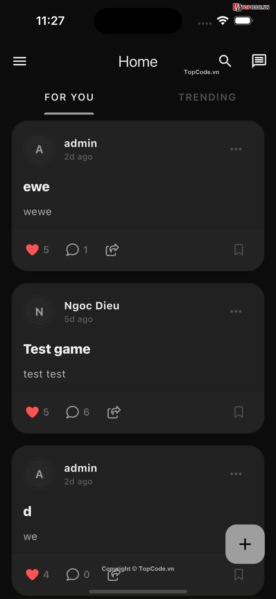 Full source code,Architecture,code mạng xã hội
