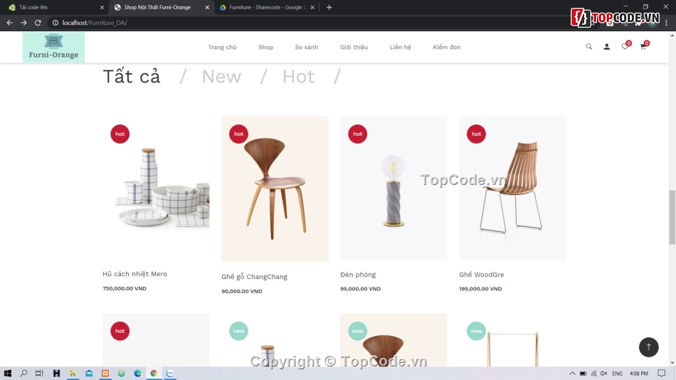 Website bán hàng nội thất,Website bán đồ nội thất Laravel,Full code web bán nội thất,Code web nội thất Laravel