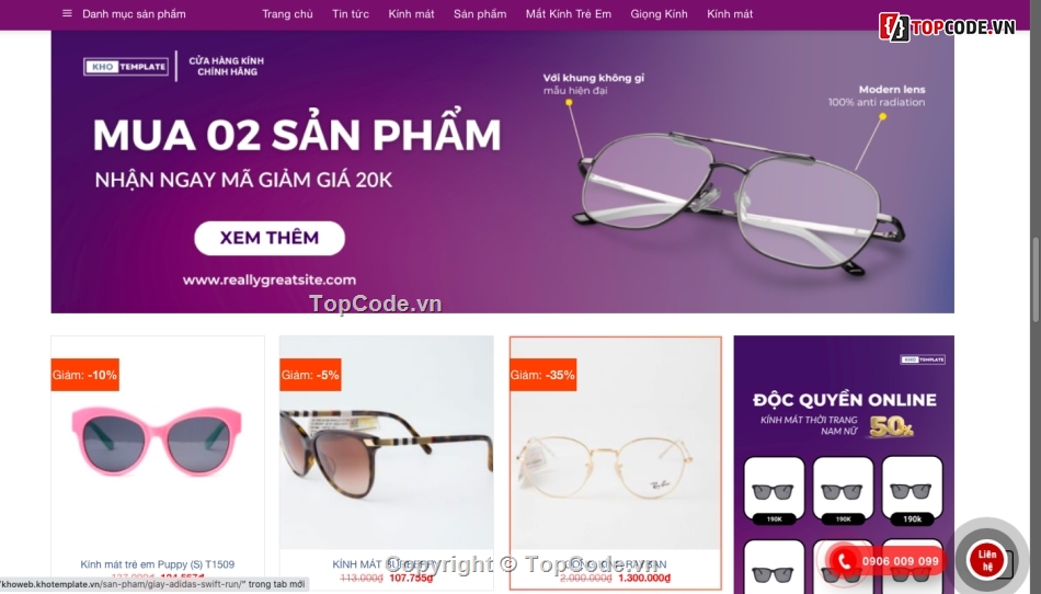 website bán,website bán theme,source code bán theme,website bán Mắt Kính,code website bán Mắt Kính