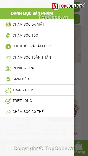 code web bán mỹ phầm,web bán mỹ phẩm,web mỹ phẩm,website bán  mỹ phẩm