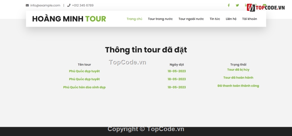 Website du lịch,Website giới thiệu,Code Website du lịch,Website đặt tour,code giới thiệu tour du lịch