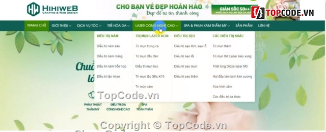 mẫu website thẩm mỹ viện,mẫu website spa,website spa,code website thẩm mỹ viện,web thẩm mỹ viện