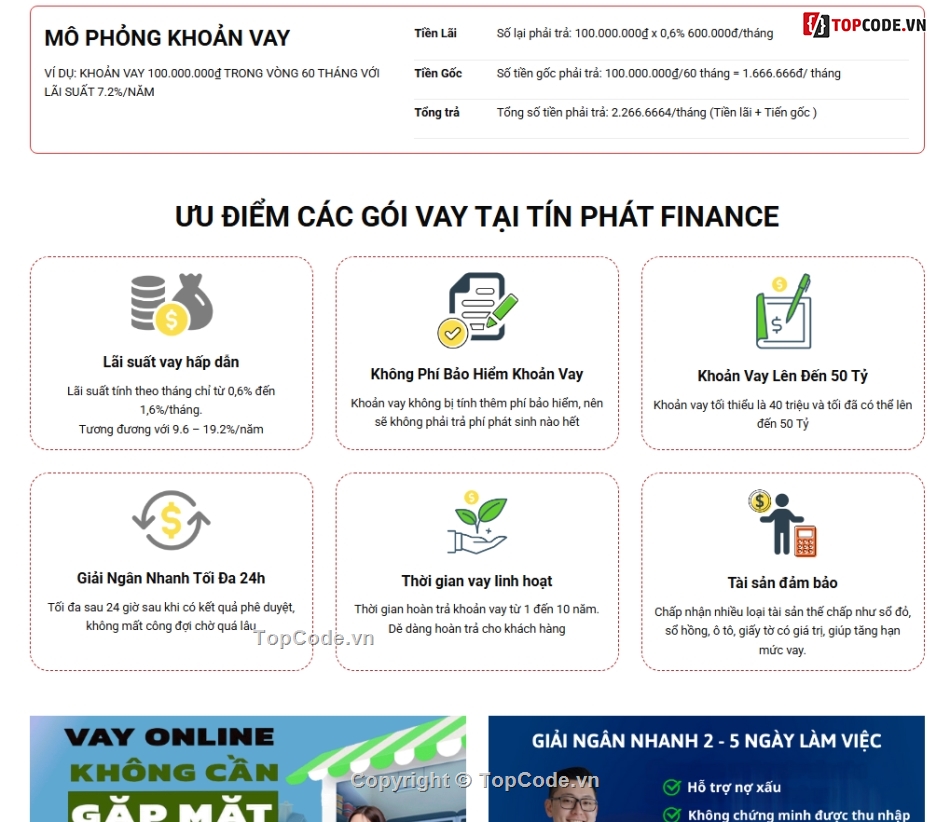 code web tín dụng,web vay tín dụng,web vay vốn,source web vay vốn