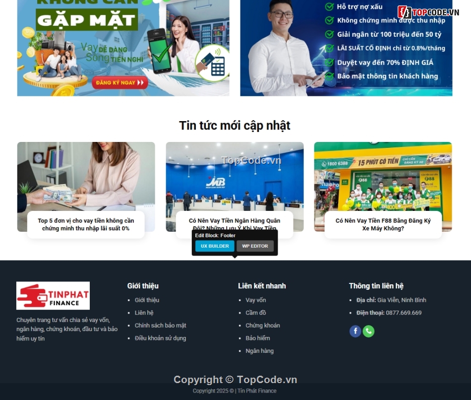 code web tín dụng,web vay tín dụng,web vay vốn,source web vay vốn