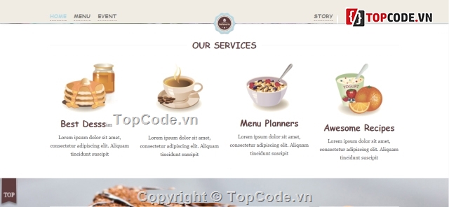 website cà phê,Website bán cà phê đẹp,Website cà phê mẫu 3,web bán đồ uống
