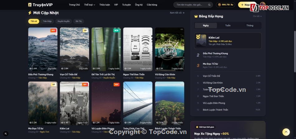 Source Code Truyện,Code Thương Mại,Code Web Đọc Truyện Tranh,source code      database