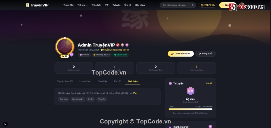 Source Code Truyện,Code Thương Mại,Code Web Đọc Truyện Tranh,source code      database