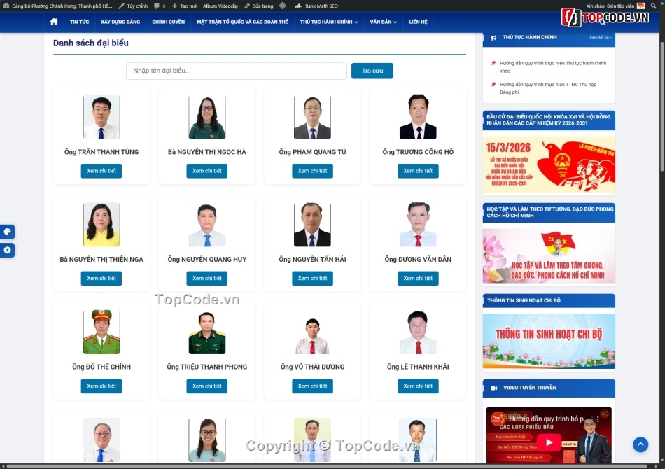 website cơ quan tổ chức,website tổ chức đảng,website cơ quan nhà nước,website wordpress