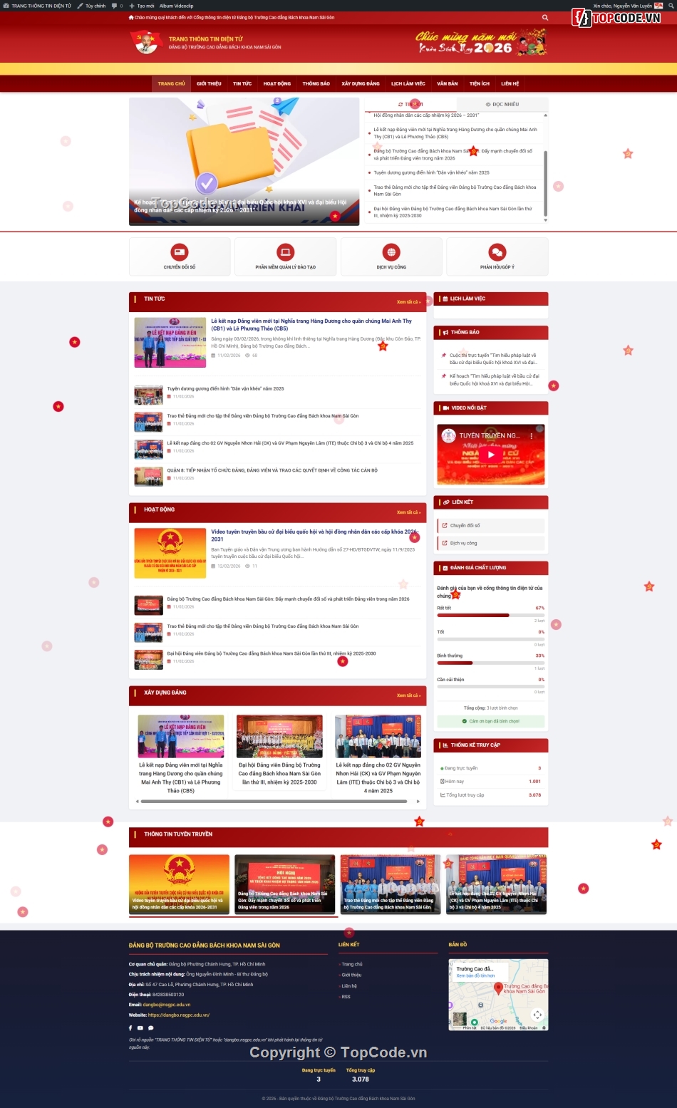 giao diện tổ chức dảng,đảng bộ,webbsite đảng,themes wordpress,themes công tác đảng