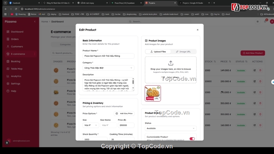 Spring Boot,NextJs,Typescript,hệ thống bán hàng,quản lý đặt bàn,quản lý đặt lịch