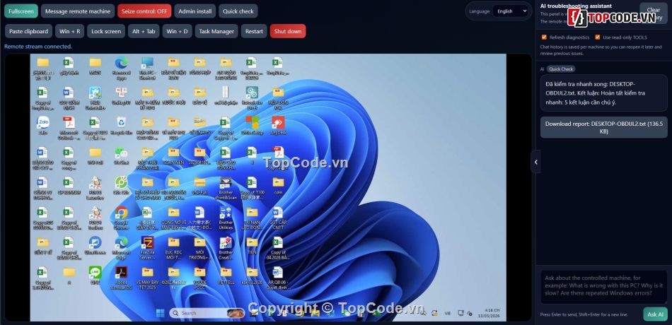 AI,tool hỗ trợ,IT support,điều khiển từ xa,python