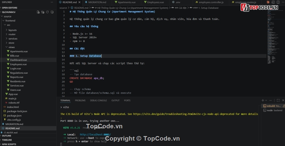 SQL,vuejs,Node.js,Express,Hệ Thống Quản Lý