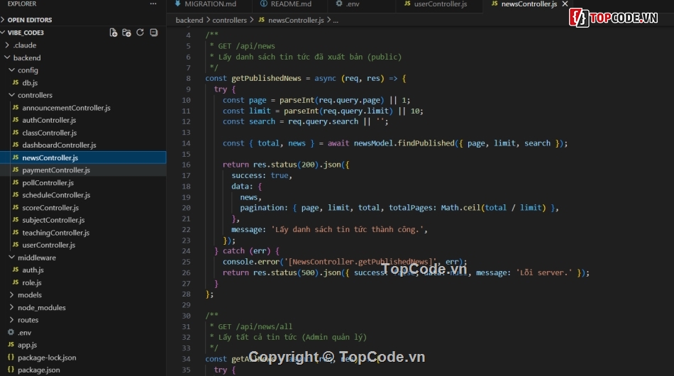 Hệ Thống Quản Lý Giáo Dục,React Vite,Node js Code,Express