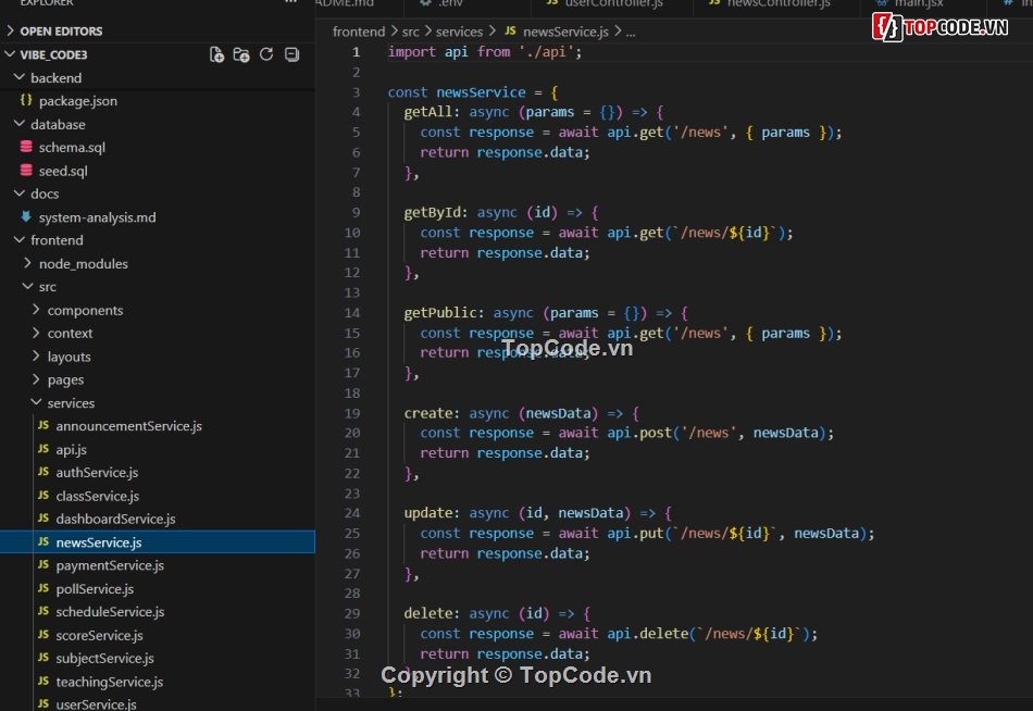 Hệ Thống Quản Lý Giáo Dục,React Vite,Node js Code,Express