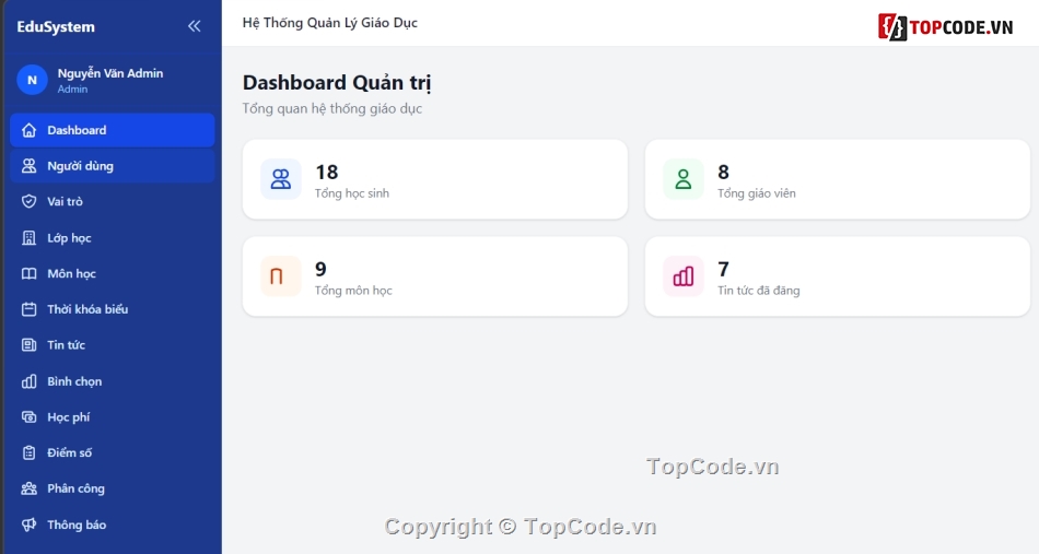Hệ Thống Quản Lý Giáo Dục,React Vite,Node js Code,Express