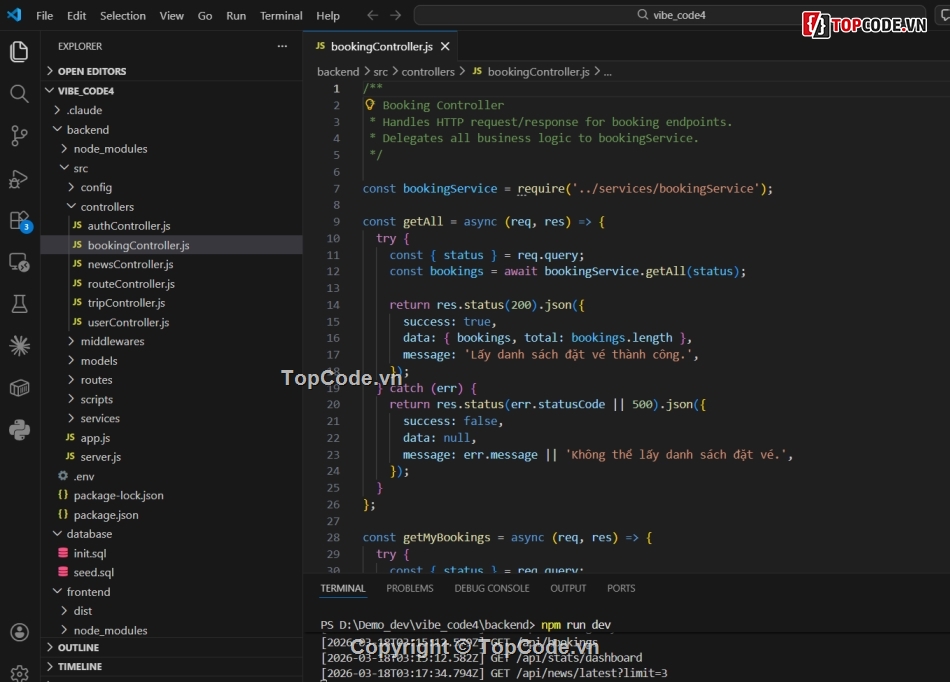 React,SQL,React Vite,Quản Lý và Đặt Vé Xe Khách,React + Node.js + SQL Server