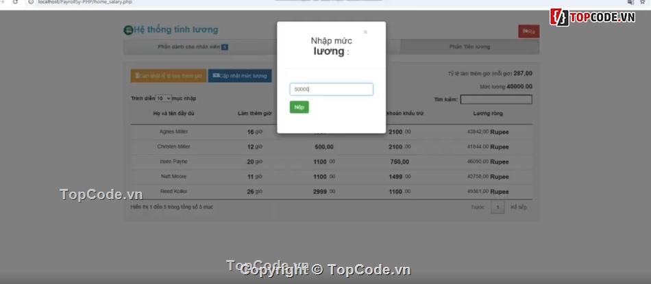 Hệ thống hố sơ,tính lương,tính,lương