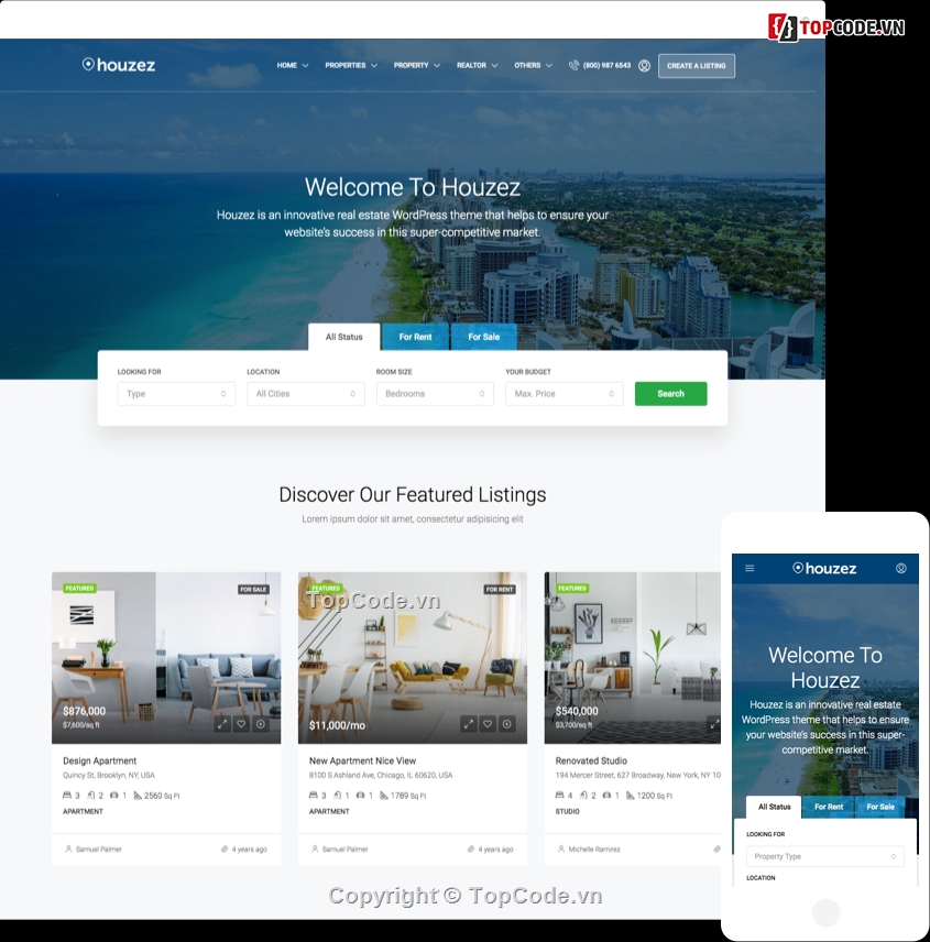 Real Estate,WordPress Theme download,Houzez Real Estate,The Core Theme Review,Houzez