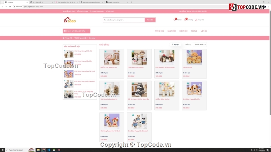 sharecode bán gấu bông,website php mysql bán gấu babythree,php laravel source code gấu bông siêu cute