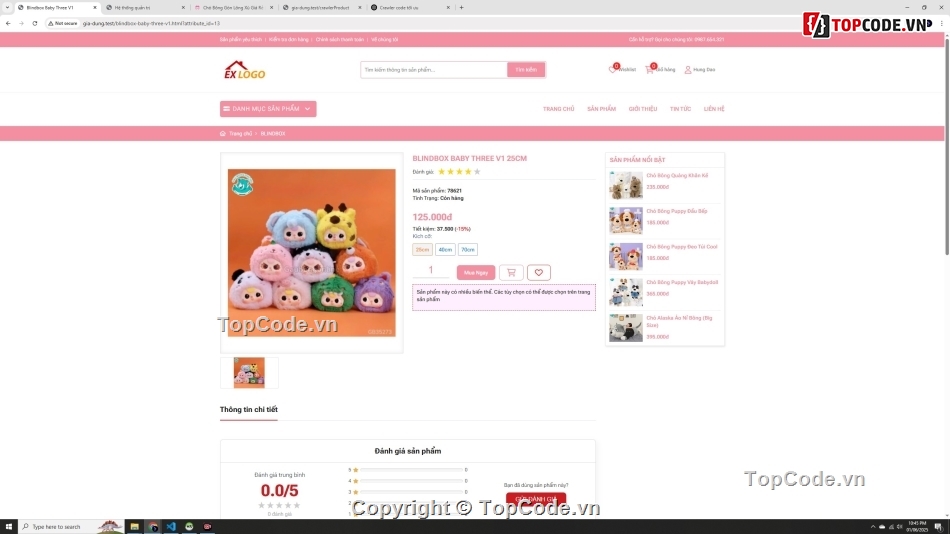 sharecode bán gấu bông,website php mysql bán gấu babythree,php laravel source code gấu bông siêu cute