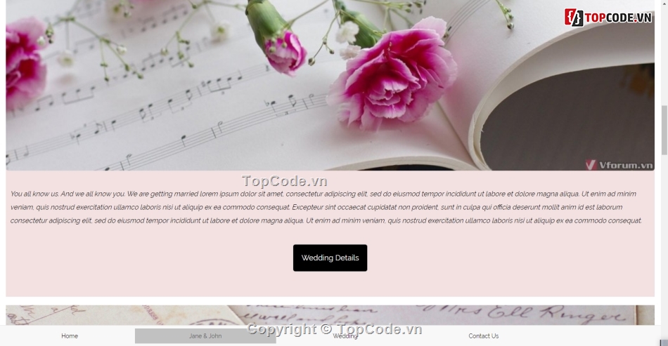 Landing page website Wedding,Code website Thiệp cưới online,Code web Wedding,Code website Thiệp cưới