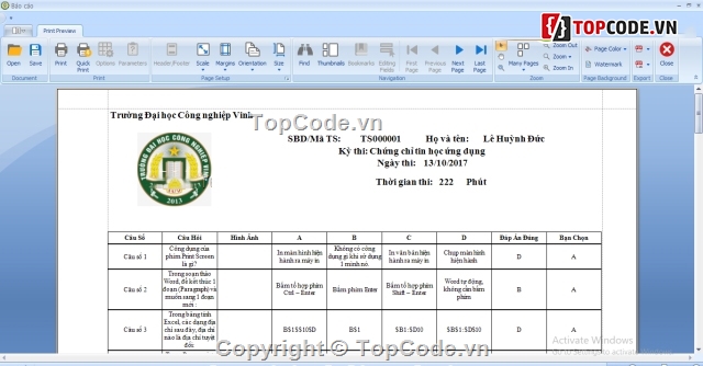 trắc nghiệm tin học,ứng dụng c#,ứng dụng trắc nghiệm,thi trắc nghiệm,code thi trắc nghiệm,phần mềm thi trắc nghiệm