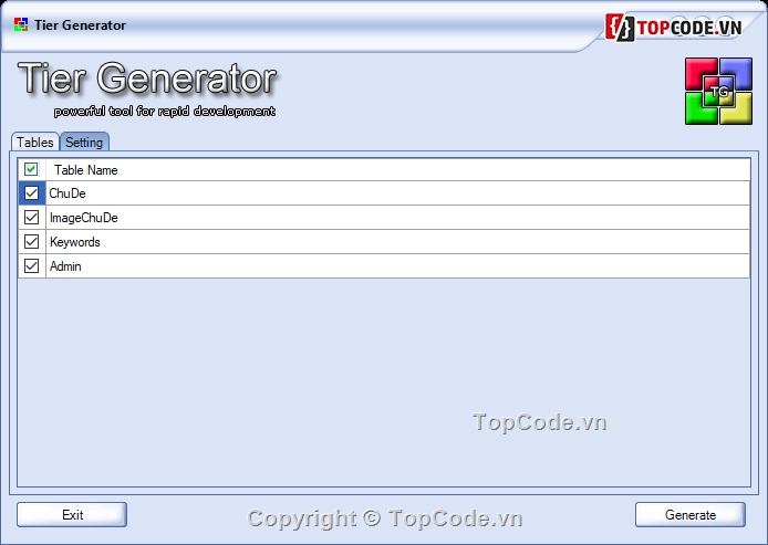 Chương trình gen code,Chương trình tạo code tự động,tạo code theo mô hình 3 lớp,gen code tự động,tạo code tự động,tạo mô hình 3 lớp