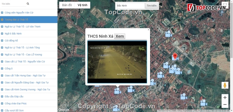 Quản lý camare trên google map,google map,tìm kiếm camara trên bản đồ,xem camara trên bản đồ,hiển thị camara trên bản đồ.,code bản đồ